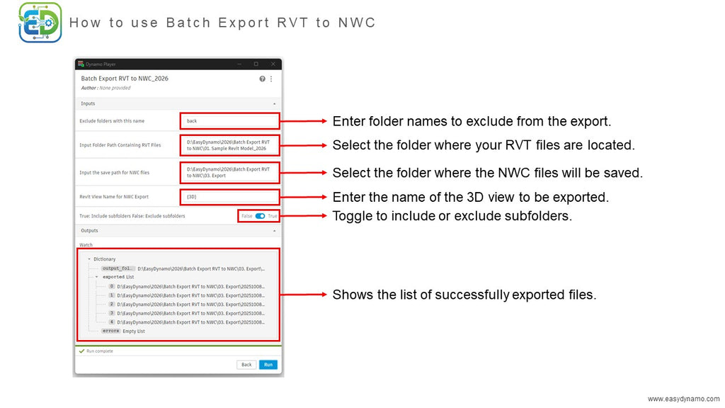 Batch Export RVT to NWC_2026