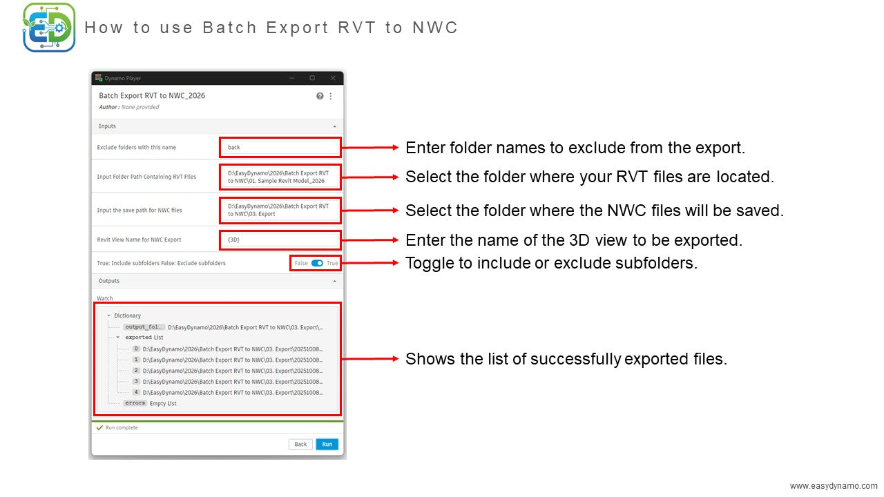 Batch Export RVT to NWC_2026